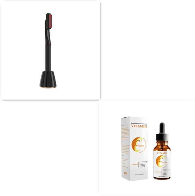 360° Rotary Skincare Wand – Red LED & Therapeutic Warmth for Eye & Face