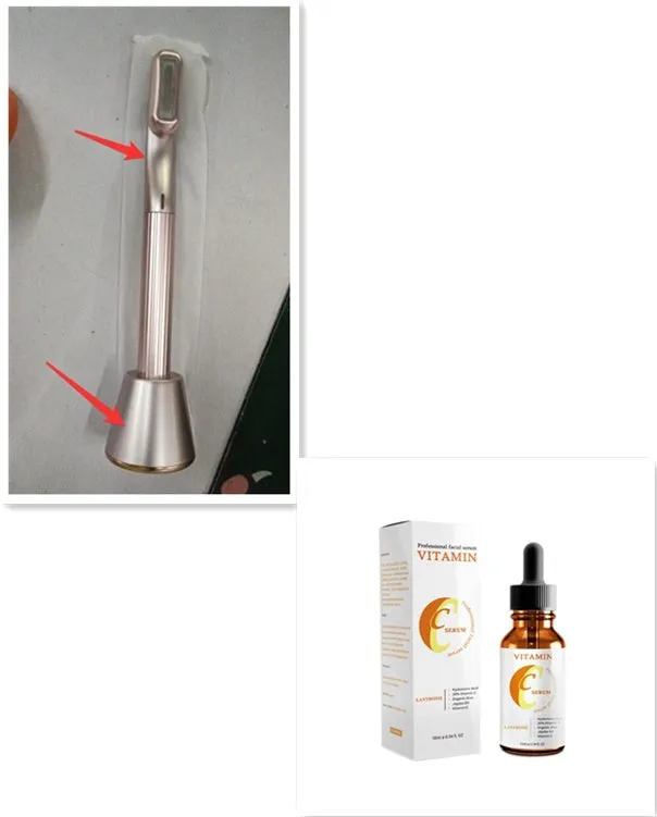 360° Rotary Skincare Wand – Red LED & Therapeutic Warmth for Eye & Face