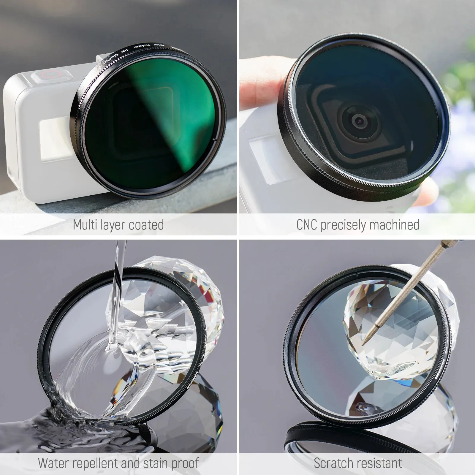 58mm Lens Filter Kit for Gopro Hero 8 7 6 5 4 Nd Filters Cpl Filter Neutral Density Polarizer Set