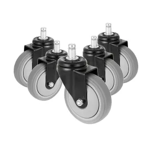 5x Office Chair Caster Wheels Set Heavy Duty & Safe for All Floors w/Universal Fit