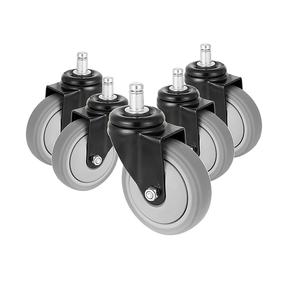 5x Office Chair Caster Wheels Set Heavy Duty & Safe for All Floors w/Universal Fit