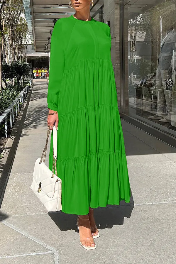 Autumn 2023 Women's Loose-Fit Short Sleeve Casual Dress – Effortless Style for the Season