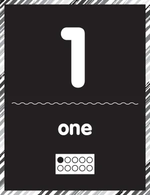 Black and White Number Cards 0-30 | Just Teach  | UPRINT | Schoolgirl Style