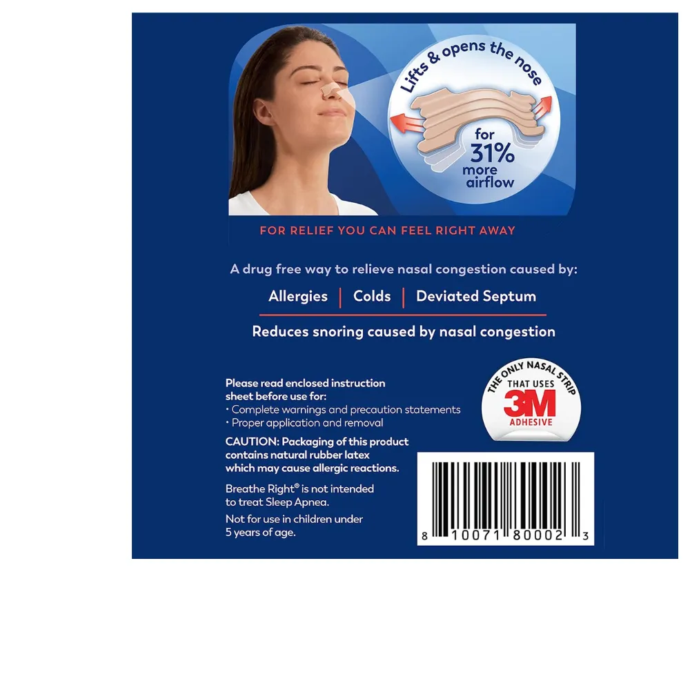 BREATHE RIGHT EXTRA STRENGTH TAN