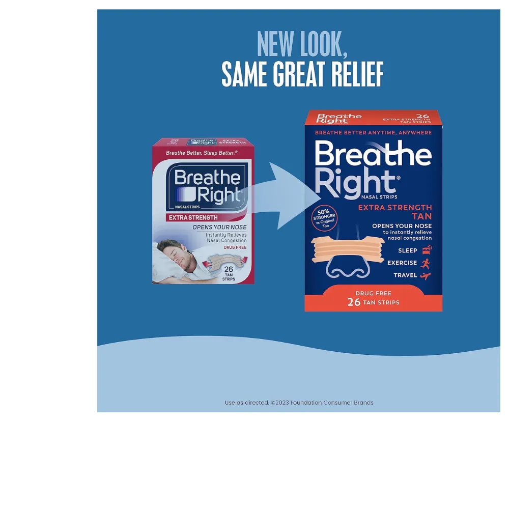 BREATHE RIGHT EXTRA STRENGTH TAN