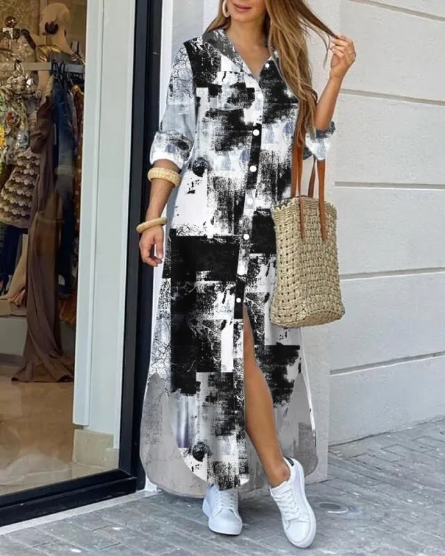 Casual Long Shirt Dress – Plus Size Summer & Autumn Fashion