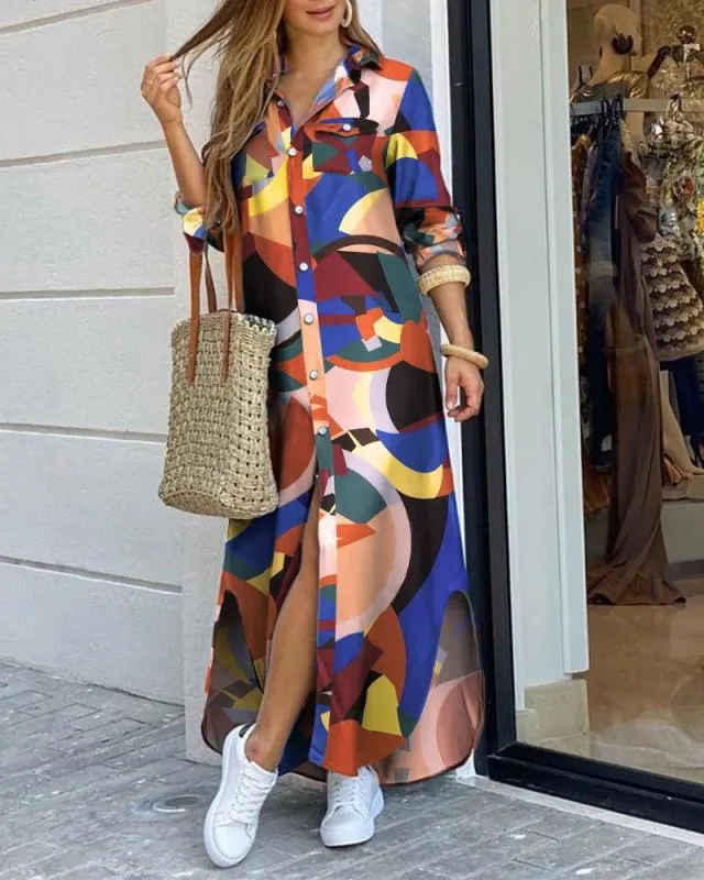 Casual Long Shirt Dress – Plus Size Summer & Autumn Fashion