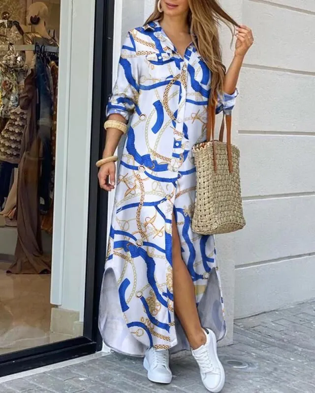 Casual Long Shirt Dress – Plus Size Summer & Autumn Fashion