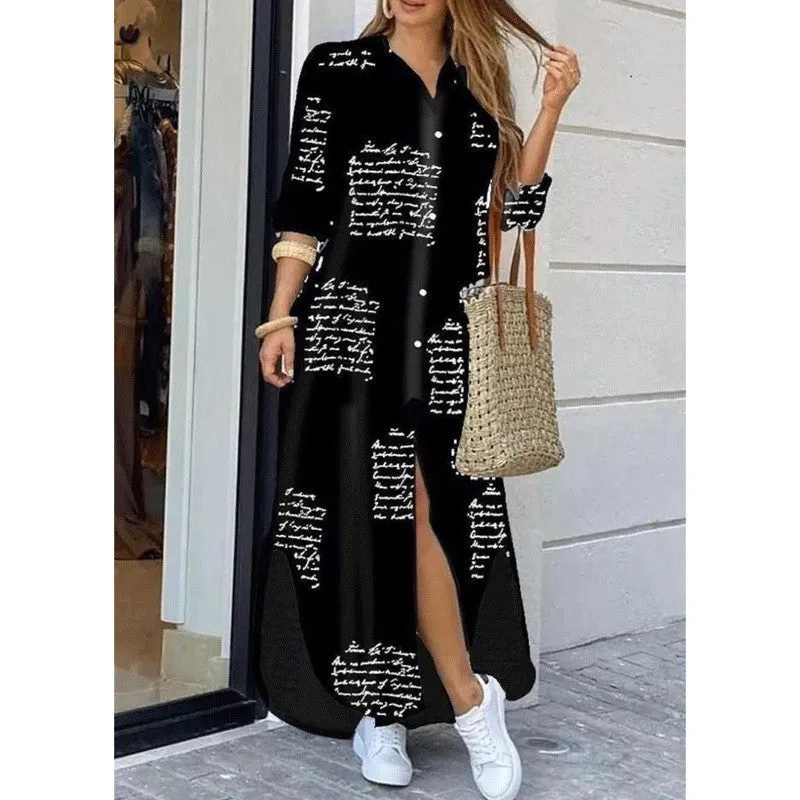 Casual Long Shirt Dress – Plus Size Summer & Autumn Fashion