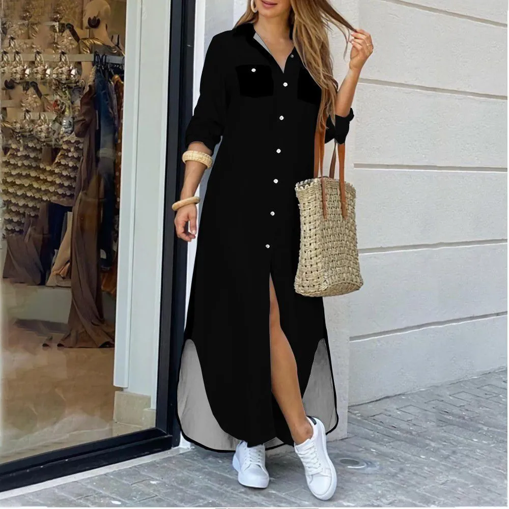 Casual Long Shirt Dress – Plus Size Summer & Autumn Fashion
