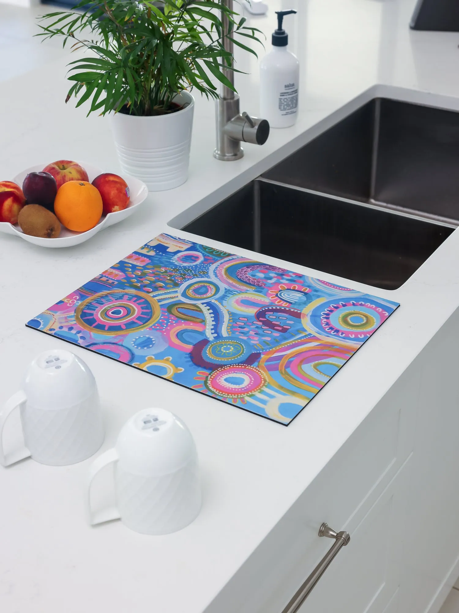 Coral Dreaming - Dish Drying Mat