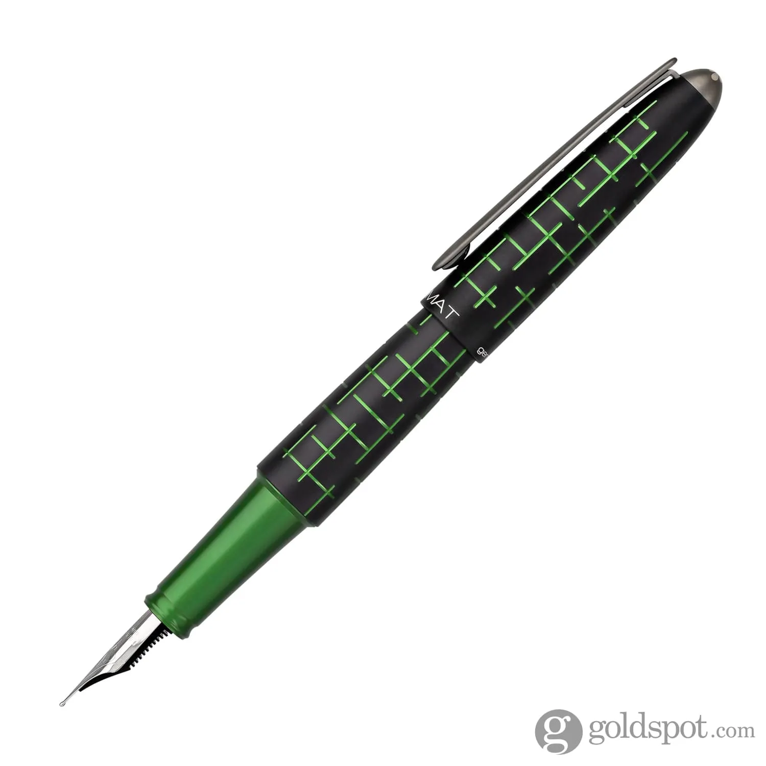 Diplomat Elox Matrix Fountain Pen in Ring Black & Green