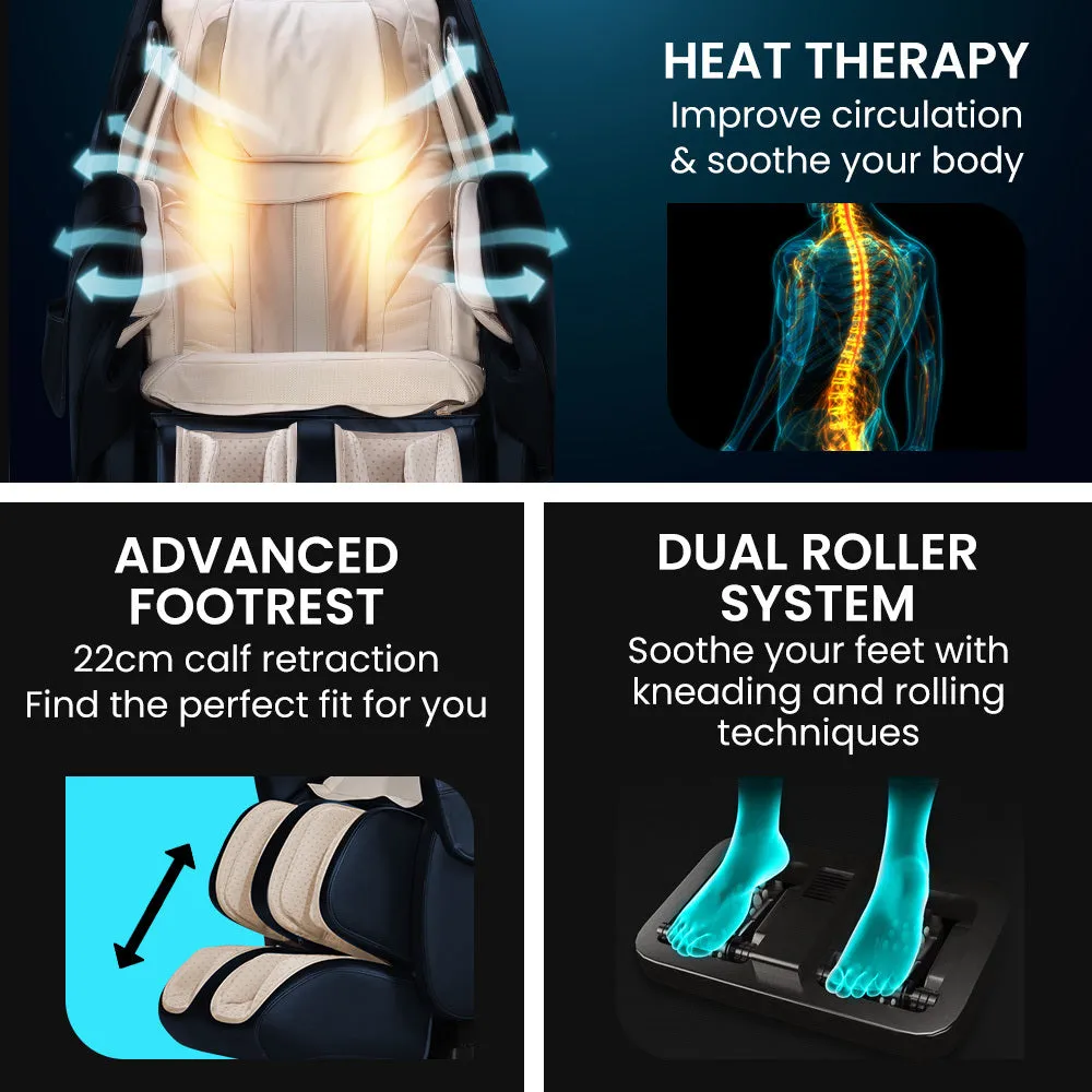 Electric Massage Chair Zero Gravity, Heat, Bluetooth, Full Body - FORTIA Cloud 9 MkII