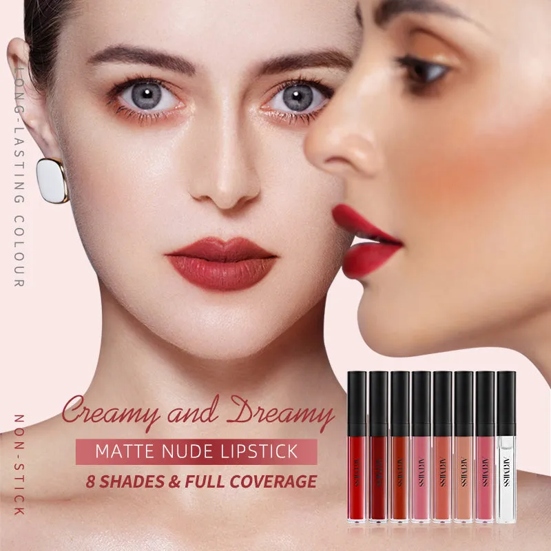 Private Label Waterproof Matte Lip Gloss – 8 Colors | Custom Logo & Packaging (ARTMISS)
