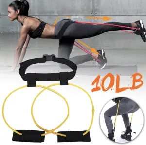 Resistance Band For Legs & Glute Workout With Belt & Loops