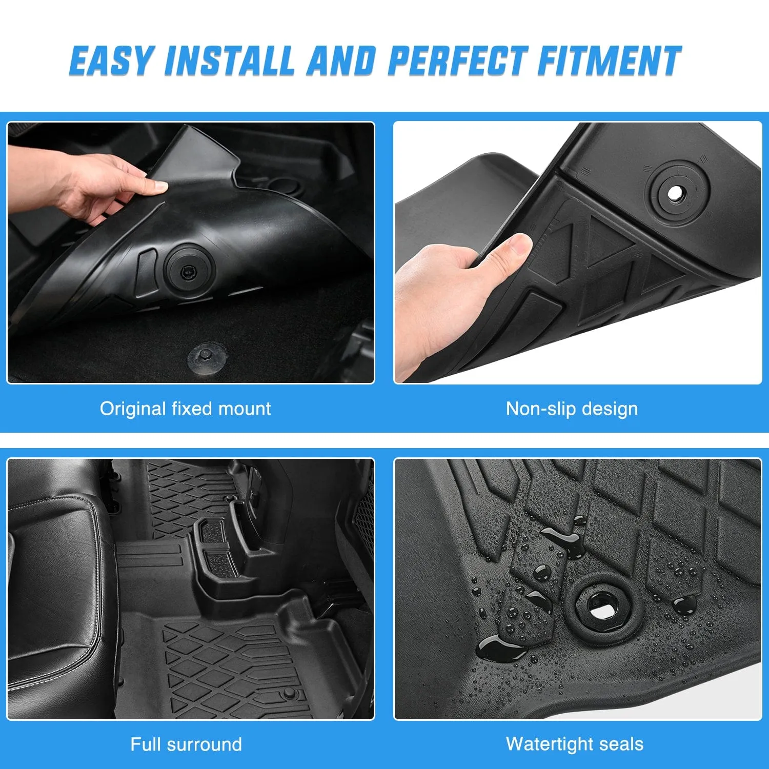 TPE Floor Mats for Honda Accord Sedans 2013 2014 2015 2016 2017