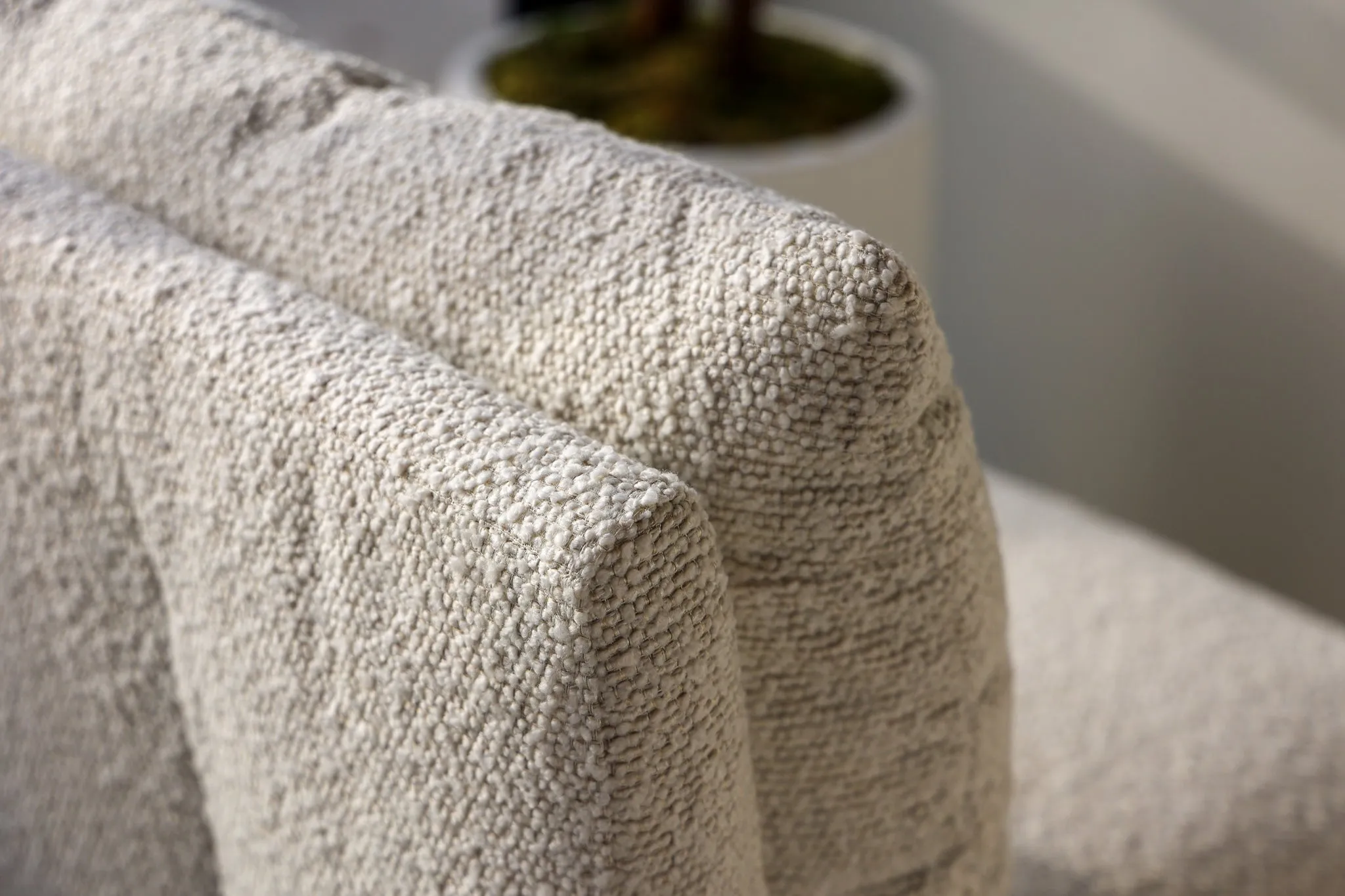 Trask Boucle Rolling Dining Chair
