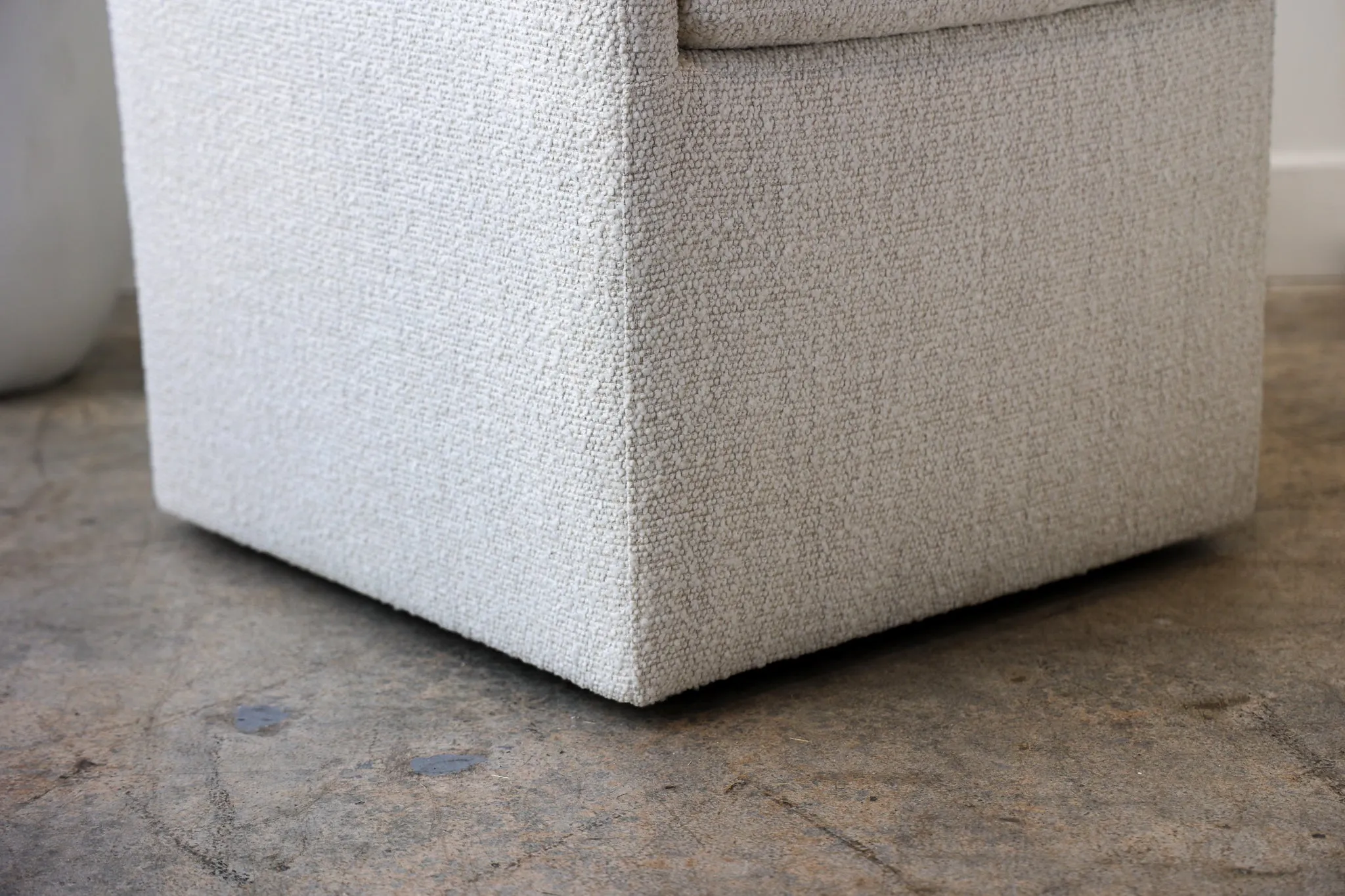 Trask Boucle Rolling Dining Chair