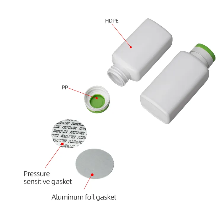 Vitamin and Capsule Bottles with Pop-Top Seal - HDPE, 90cc to 300cc