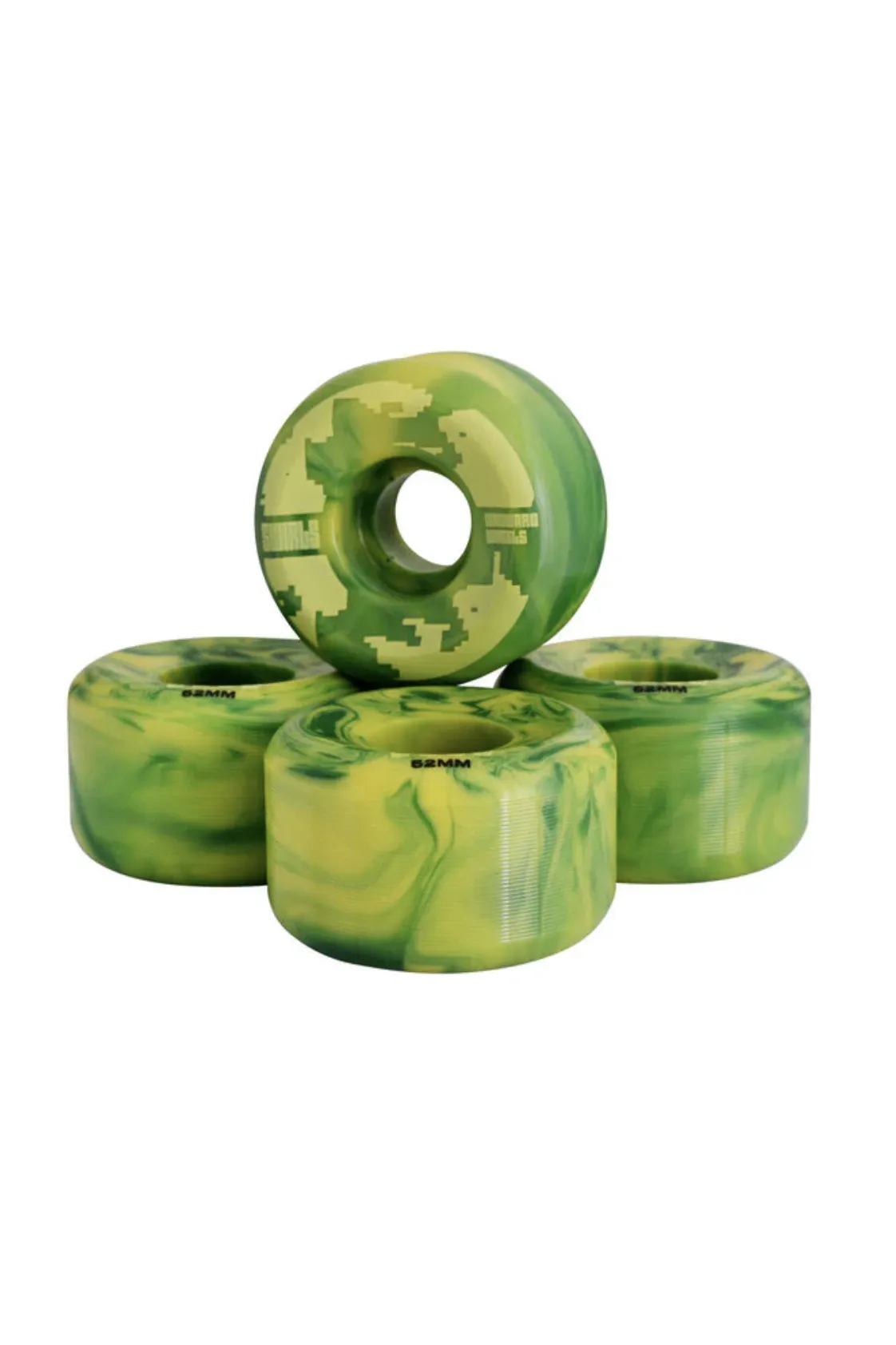 WAYWARD WHEELS 52MM SWIRL FORMULA 83B - GREEN/YELLOW SWIRL