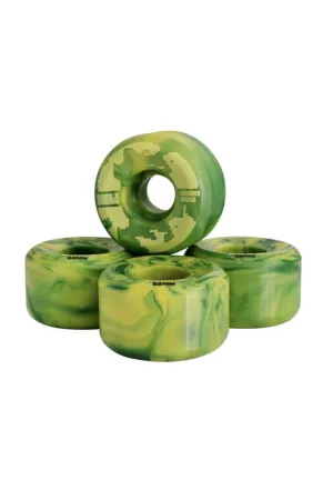 WAYWARD WHEELS 52MM SWIRL FORMULA 83B - GREEN/YELLOW SWIRL